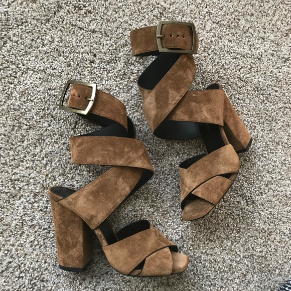 Saint Laurent Suede Crossover Strap Sandals 34 44 - Picture 5 of 8